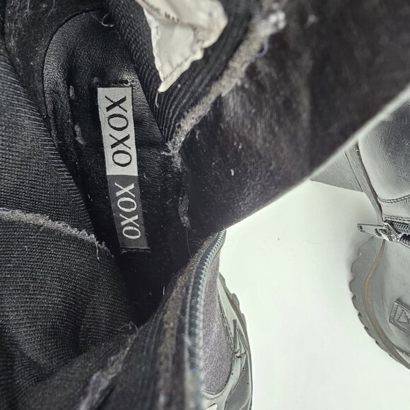 XOXO Womens Black Lace-Up Ankle Boots Size 6 PU/Textile - Picture 9 of 10